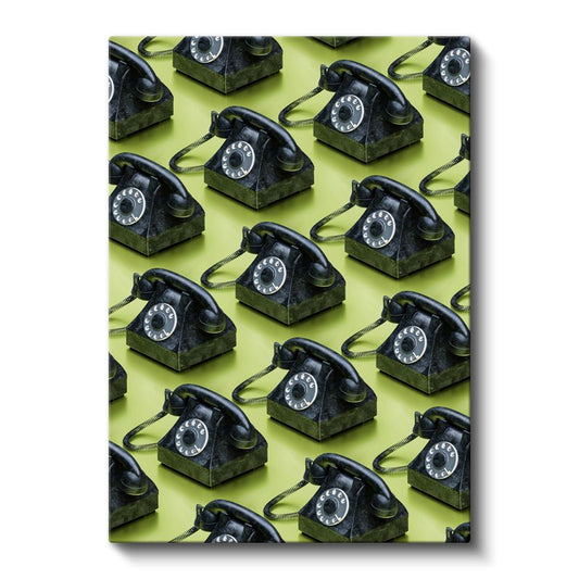 Retro Telefon Koleksiyonu - Klasik Çevirmeli Telefonlar Dizisi Kanvas Tablo