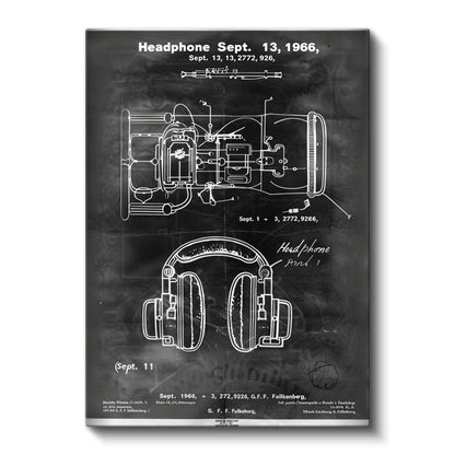 Kulaklık Detayları - 1966 Tarihli Ses Mühendisliği Patenti Kanvas Tablo