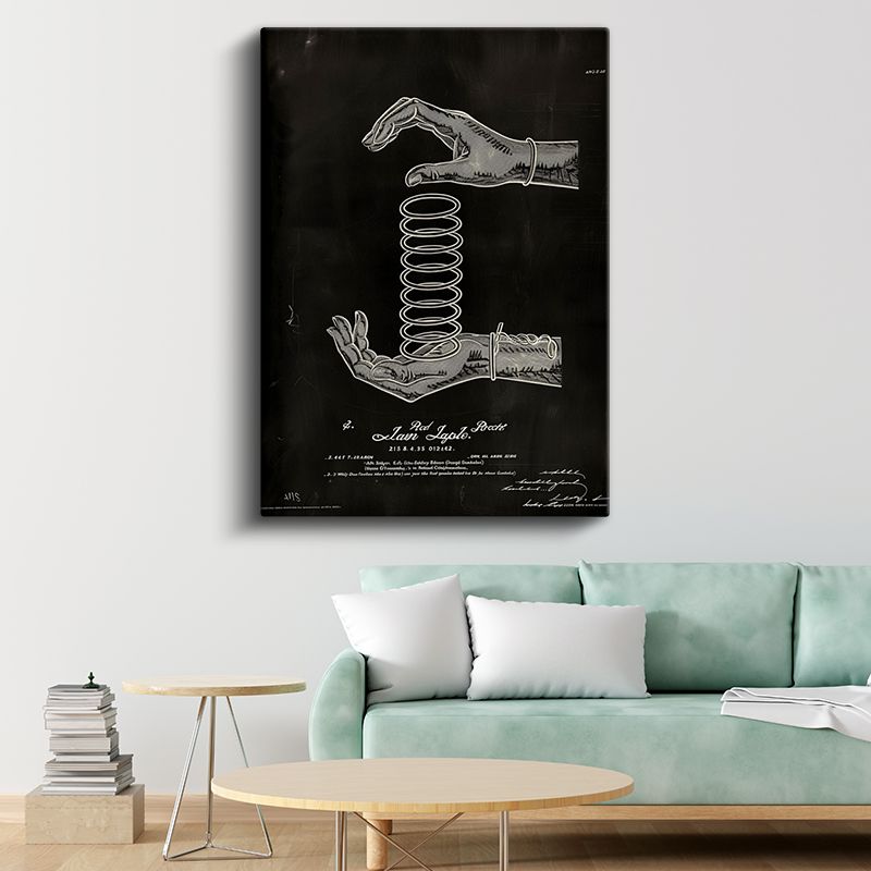 Yaylı Oyuncak - Klasik El Becerisi Patenti Kanvas Tablo