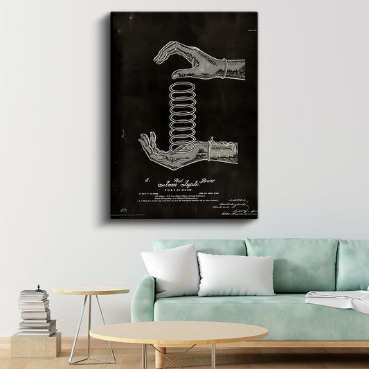 Yaylı Oyuncak - Klasik El Becerisi Patenti Kanvas Tablo