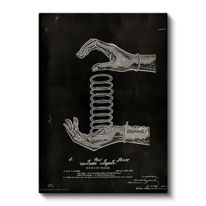 Yaylı Oyuncak - Klasik El Becerisi Patenti Kanvas Tablo