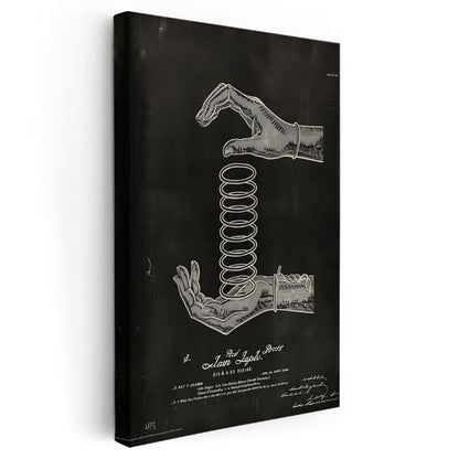 Yaylı Oyuncak - Klasik El Becerisi Patenti Kanvas Tablo