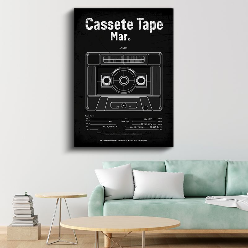 Kaset - Retro Müzik Kanvas Tablo