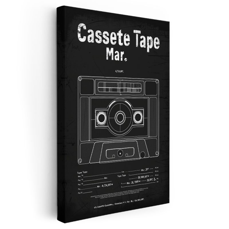 Kaset - Retro Müzik Kanvas Tablo