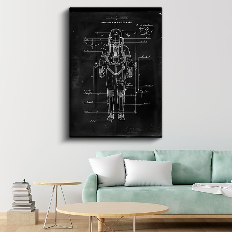 Dalgıç Kıyafeti - Denizaltı Keşif Ekipmanı Kanvas Tablo