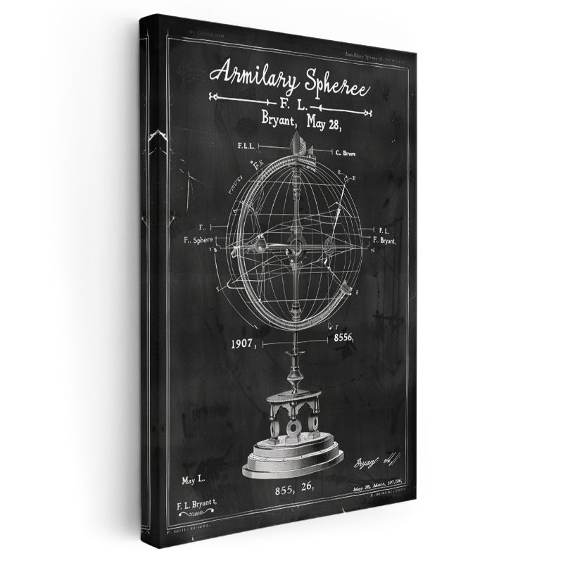 Armillary Sphere - Antik Astronomi Aleti Kanvas Tablo