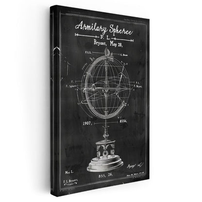 Armillary Sphere - Antik Astronomi Aleti Kanvas Tablo