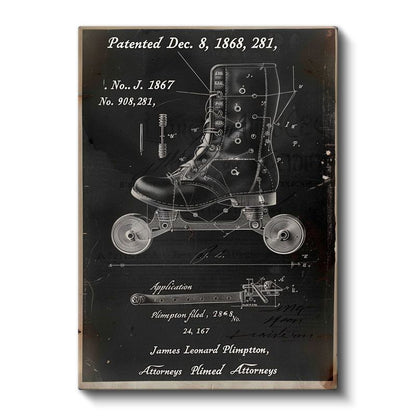 Tekerlekli Bot Patenti - 1868 Tarihli İlk Paten Tasarımı Kanvas Tablo