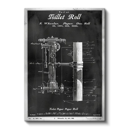 Tuvalet Kağıdı Rulosu - 1891 Tarihli İlginç Patent Kanvas Tablo