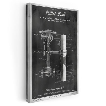 Tuvalet Kağıdı Rulosu - 1891 Tarihli İlginç Patent Kanvas Tablo