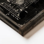 Dikey Kanvas Tablo Astronomik Saat Patent Çizimi Şık Vintage Tablo Ev Ofis Duvar Dekoru
