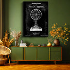 Dikey Kanvas Tablo Armillary Sphere Küre Kaideli Vintage Tablo Ev Ofis Duvar Dekoru
