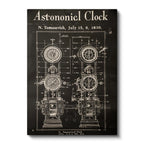 Dikey Kanvas Tablo Astronomik Saat Mekanizması Patent Vintage Tablo Ev Ofis Duvar Dekoru