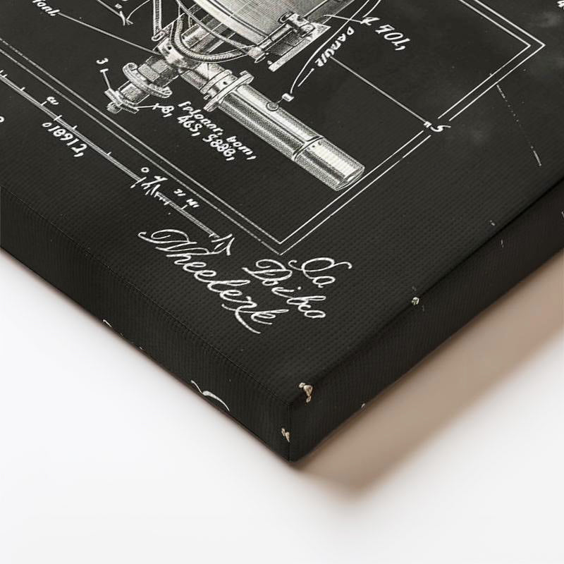 Dikey Kanvas Tablo Tuvalet Kağıdı Tutacağı Patent Çizimi Teknik Vintage Tablo Ev Ofis Duvar Dekoru