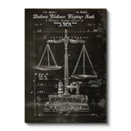 Dikey Kanvas Tablo Antik Denge Terazisi Patent Çizimi Teknik Vintage Tablo Duvar Dekoru