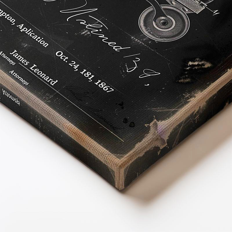 Dikey Kanvas Tablo Dört Tekerlekli Paten Patent Çizimi Spor Vintage Tablo Ev Ofis Duvar Dekoru