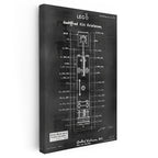 Dikey Kanvas Tablo LEGO Blok Patent Çizimi Teknik Detay Vintage Tablo Ev Ofis Duvar Dekoru