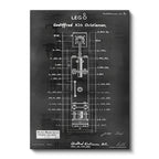 Dikey Kanvas Tablo LEGO Blok Patent Çizimi Teknik Detay Vintage Tablo Ev Ofis Duvar Dekoru