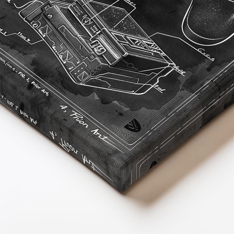 Dikey Kanvas Tablo Oyun Kumandası ve Konsol Patent Çizimi Oyun Vintage Tablo Ev Ofis Duvar Dekoru