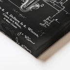 Dikey Kanvas Tablo Antik Tuvalet ve Sifon Patent Çizimi Teknik Vintage Tablo Ev Ofis Duvar Dekoru