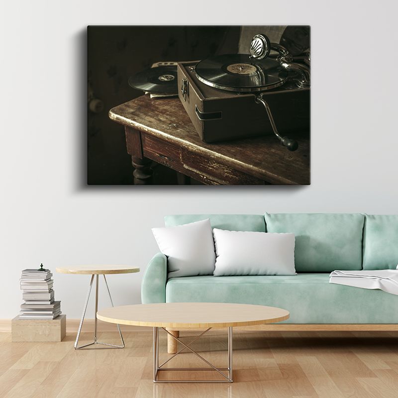 Antika Pikap - Nostaljik Müzik Aleti Kanvas Tablo