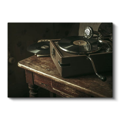 Antika Pikap - Nostaljik Müzik Aleti Kanvas Tablo