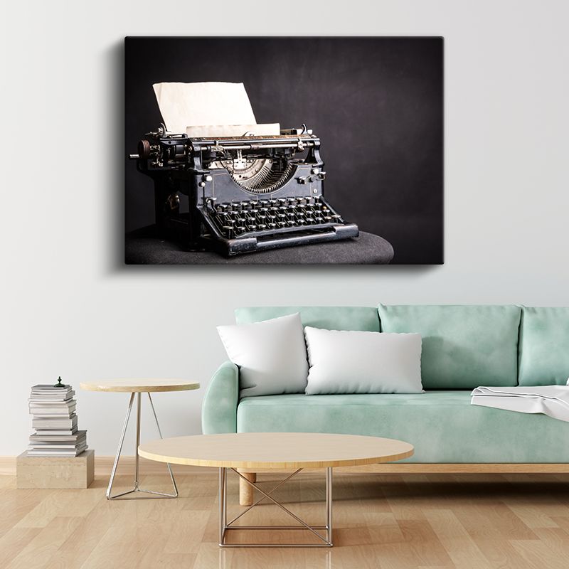 Vintage Daktilo - Yazarların Vazgeçilmezi Kanvas Tablo
