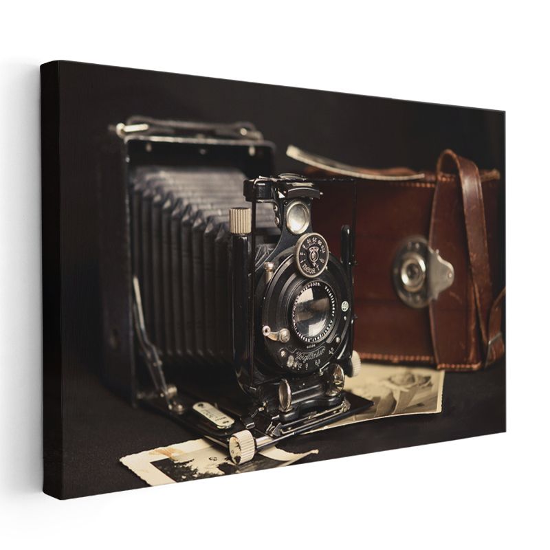 Körüklü Fotoğraf Makinesi - Geçmişin İzleri Kanvas Tablo