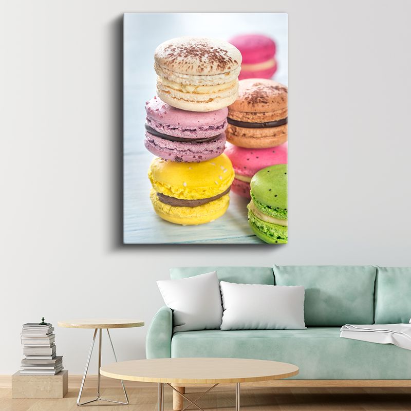 Renkli Makaronlar - Tatlı Lezzet Kuleleri Kanvas Tablo