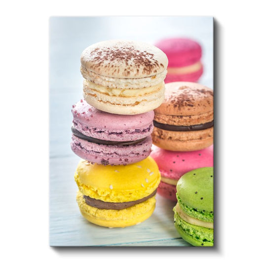 Renkli Makaronlar - Tatlı Lezzet Kuleleri Kanvas Tablo