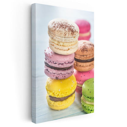 Renkli Makaronlar - Tatlı Lezzet Kuleleri Kanvas Tablo