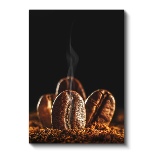 Kahve Çekirdekleri - Tüten Aromasıyla Taze Kavrulmuş Çekirdekler Kanvas Tablo
