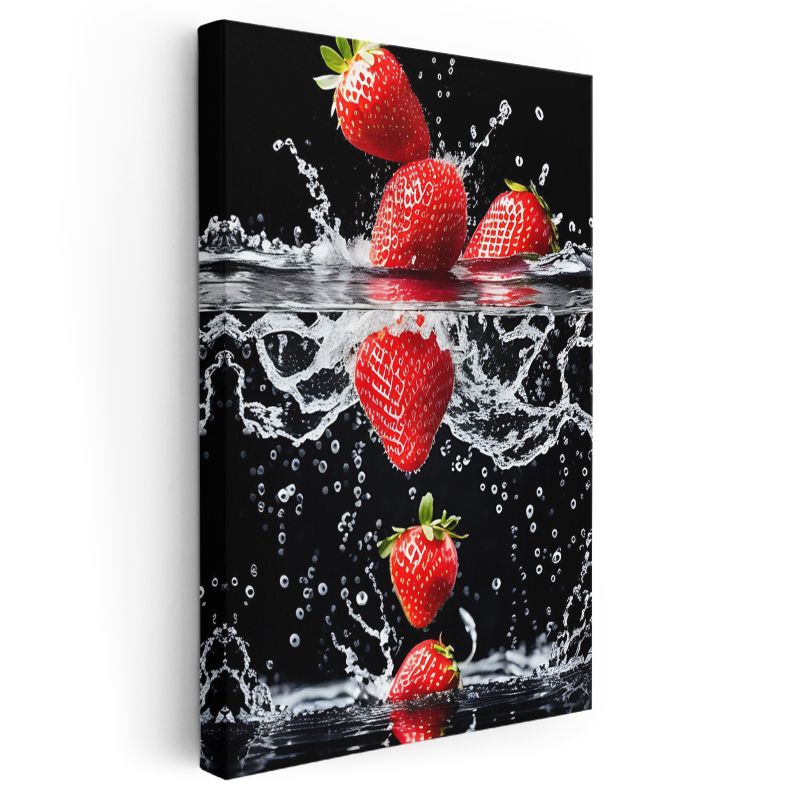 Su Dansı - Çilekli Ferahlık Kanvas Tablo
