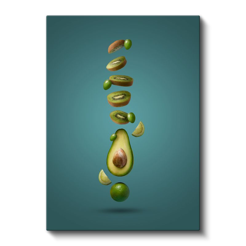 Yeşil Detoks - Taze Kivi ve Avokado Karışımı Kanvas Tablo