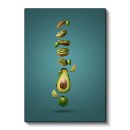 Yeşil Detoks - Taze Kivi ve Avokado Karışımı Kanvas Tablo