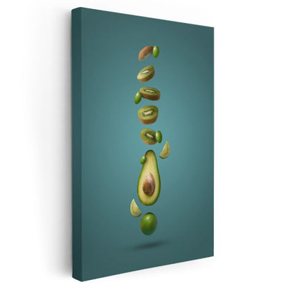 Yeşil Detoks - Taze Kivi ve Avokado Karışımı Kanvas Tablo