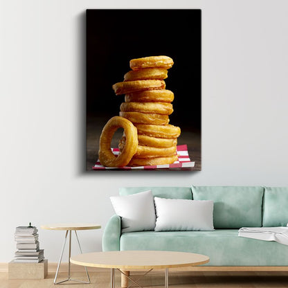 Soğan Halkaları - Altın Kızartma Kuleleri Kanvas Tablo
