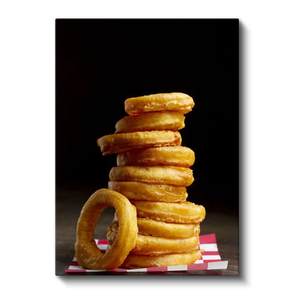 Soğan Halkaları - Altın Kızartma Kuleleri Kanvas Tablo