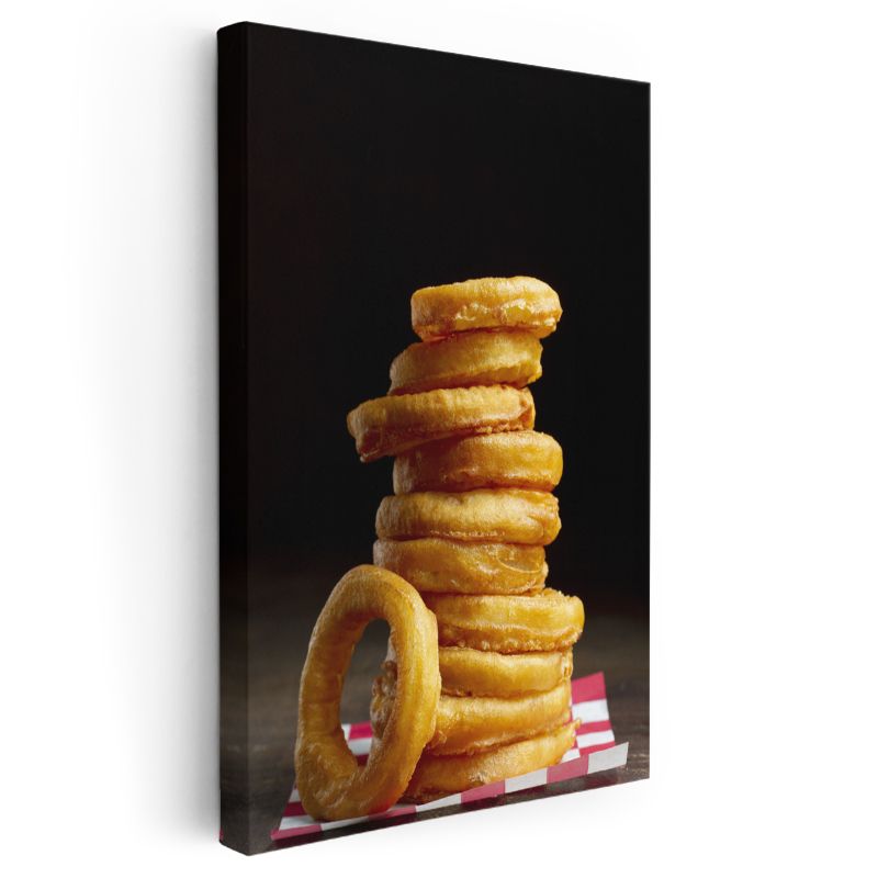 Soğan Halkaları - Altın Kızartma Kuleleri Kanvas Tablo