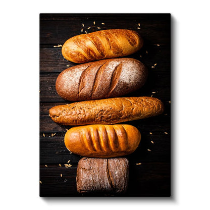 Ekmek Çeşitleri - Rustik Fırın Lezzetleri Koleksiyonu Kanvas Tablo