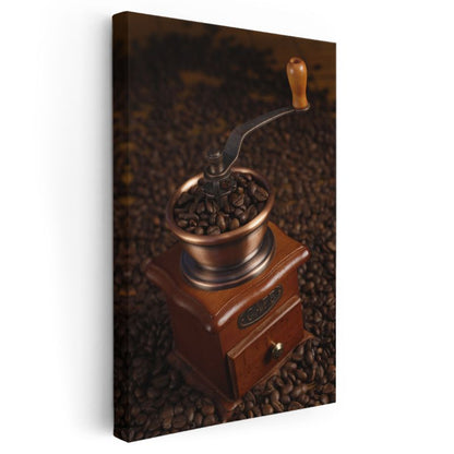 Klasik Kahve Değirmeni - Geleneksel Kahve Hazırlama Ritüeli Kanvas Tablo
