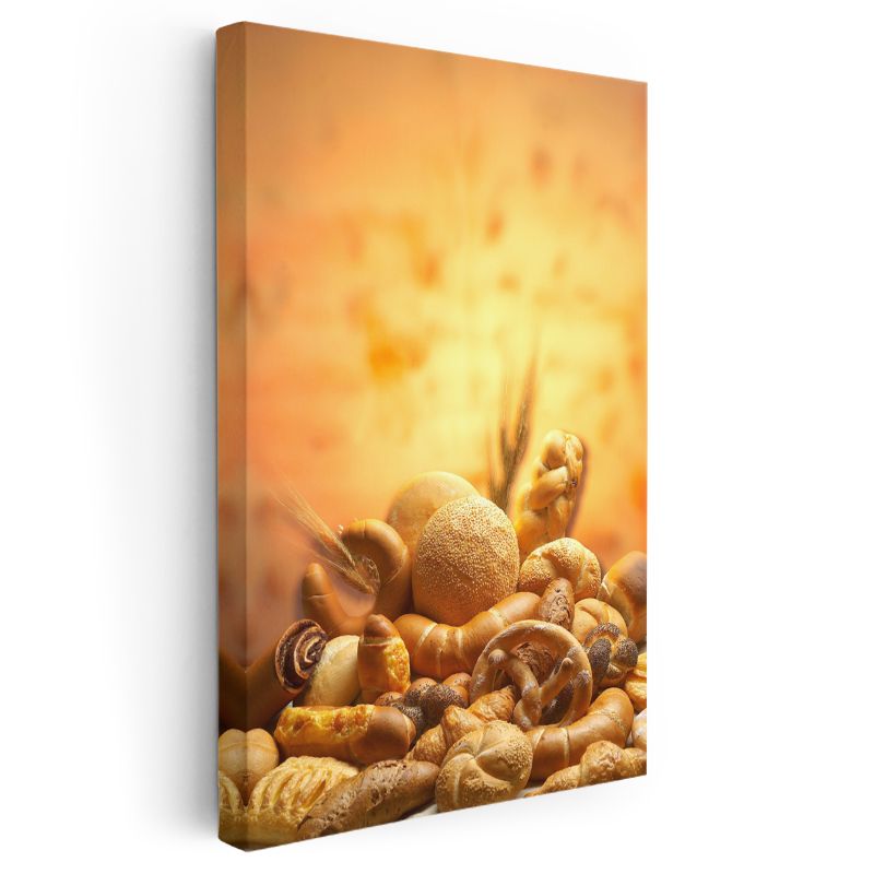 Fırın Ürünleri - Çeşitli Hamur İşleri Kanvas Tablo