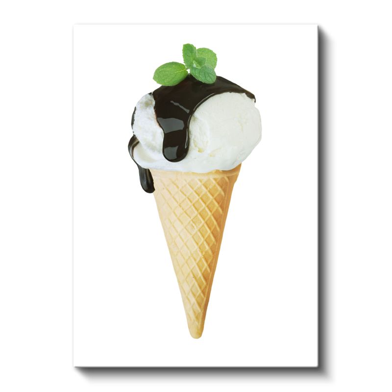 Dondurma Külahı - Çikolatalı Tatlı Zevki Kanvas Tablo