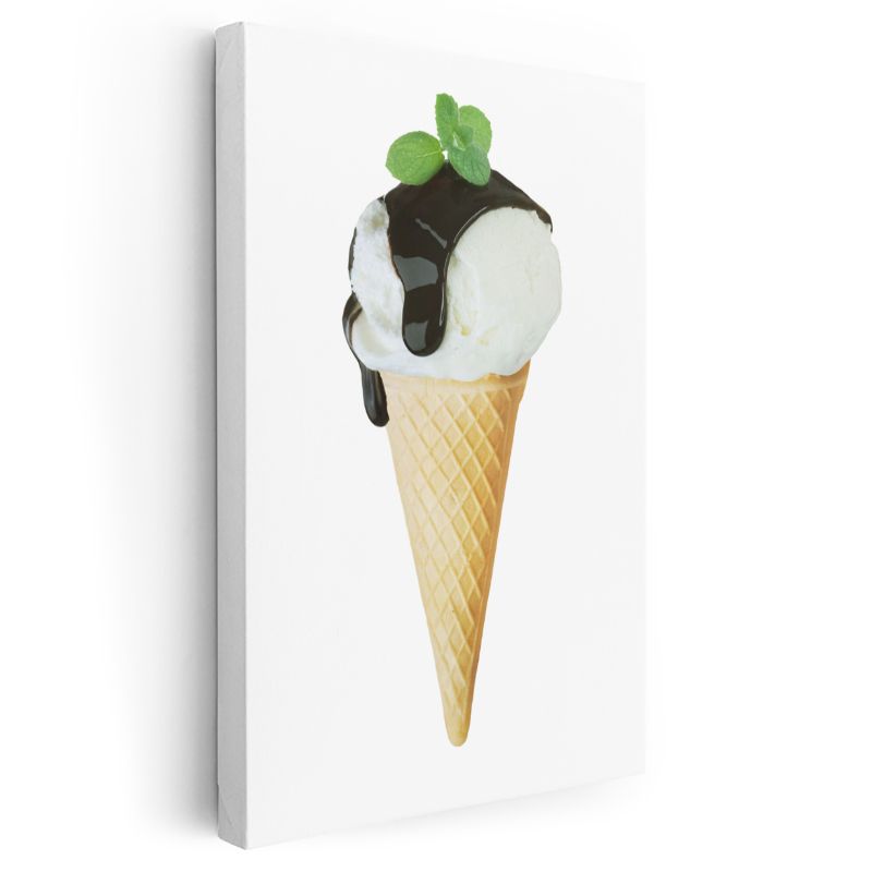 Dondurma Külahı - Çikolatalı Tatlı Zevki Kanvas Tablo