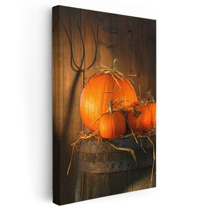 Hasat Zamanı - Balkabakları Kanvas Tablo