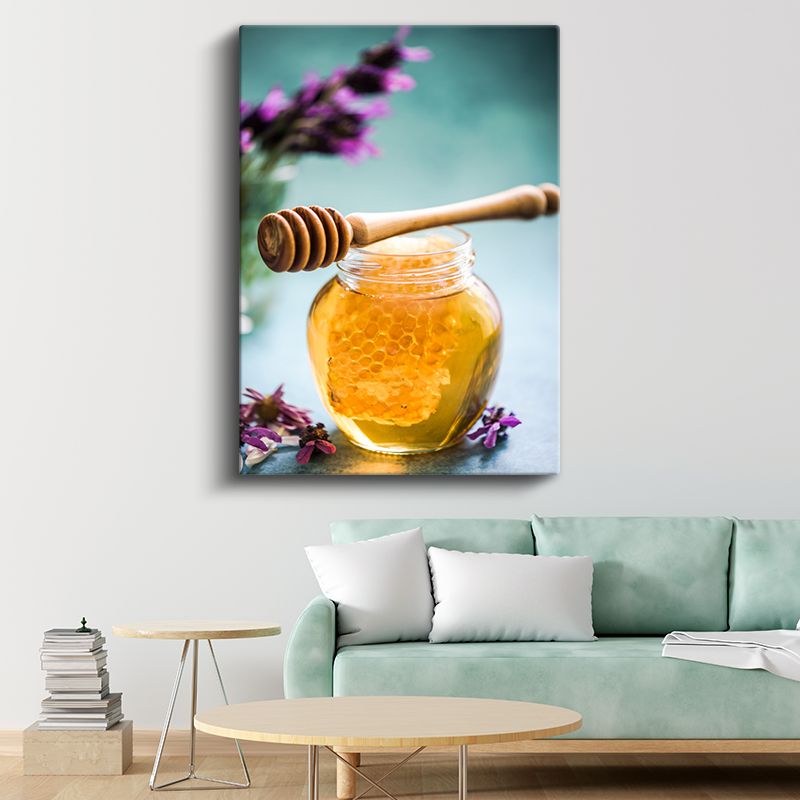 Doğanın Altını - Bal ve Petek Kanvas Tablo