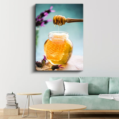 Altın Bal - Doğal Petek Bal ve Lavanta Kanvas Tablo