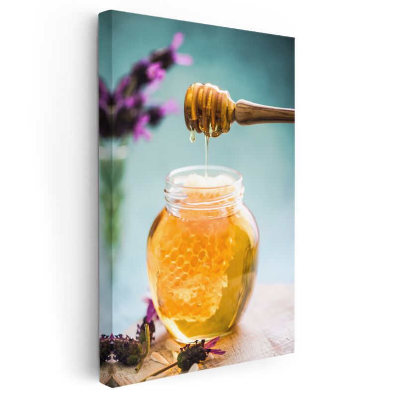 Altın Bal - Doğal Petek Bal ve Lavanta Kanvas Tablo