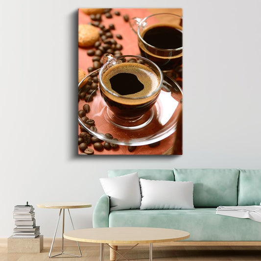 Espresso Keyfi - Taze Çekilmiş Kahve Çekirdekleri Kanvas Tablo