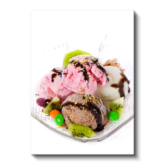 Dondurma Çeşitleri - Meyveli Karışım Lezzeti Kanvas Tablo